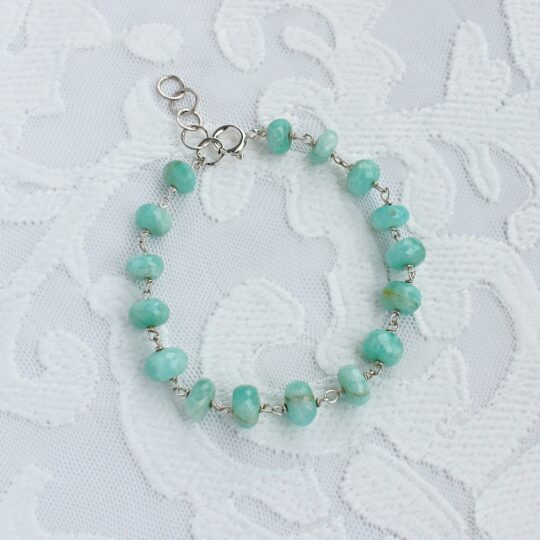 Amazonite 925 Silver Chunky Bracelet