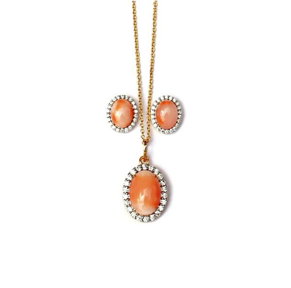 Japanese (Angle Skin) Coral 14K Solid Gold Necklace