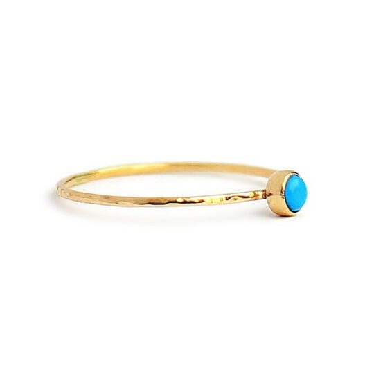 Turquoise 14K Solid Gold Ring