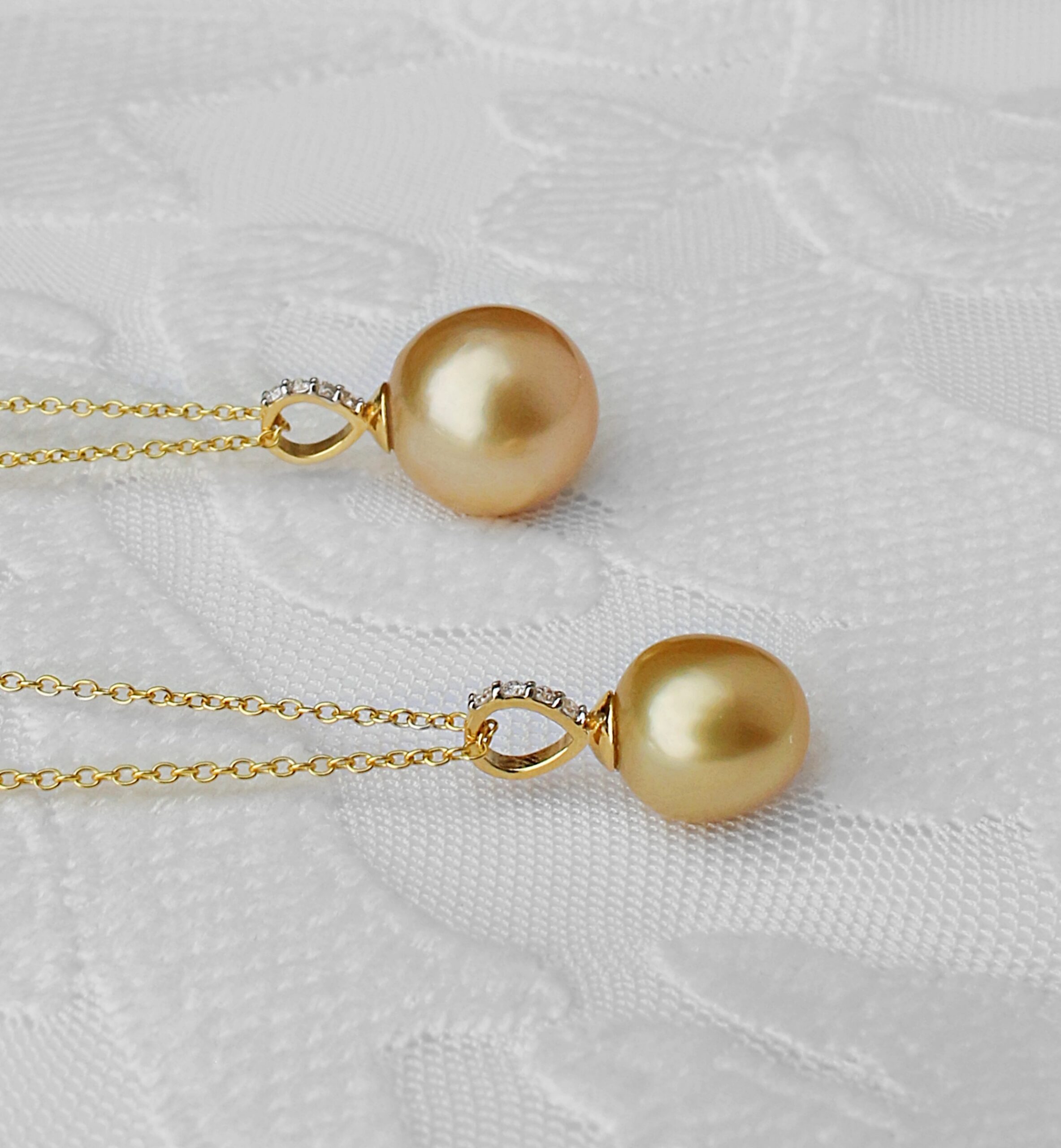 South Sea Pearl Round 14K Solid Gold Necklace
